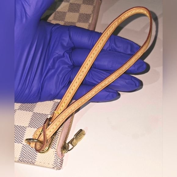 Authentic Louis Vuitton Damier Azur Neverfull GM NM Rose Ballerina Pochette - Picture 12 of 14